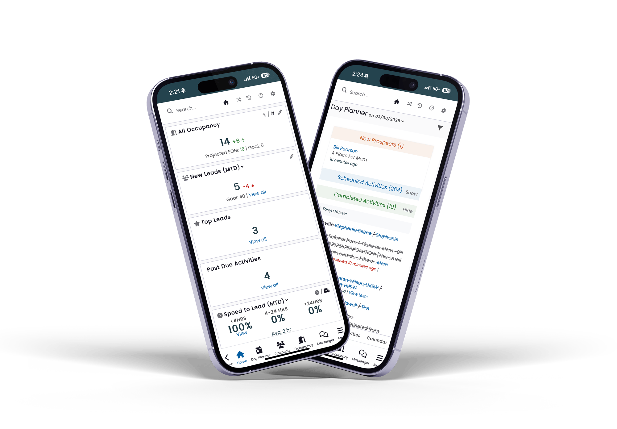 Main page phone mockups